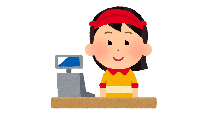 ファーストフード店のレジ