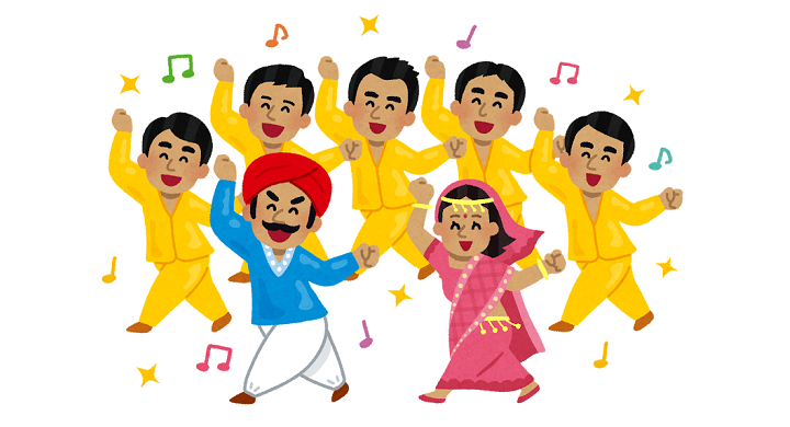踊るインド人達